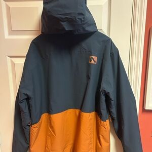 Men's Black and Orange Ski Jacket
